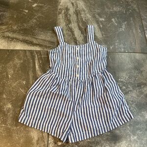 Old Navy Blue and White Striped Kids Romper